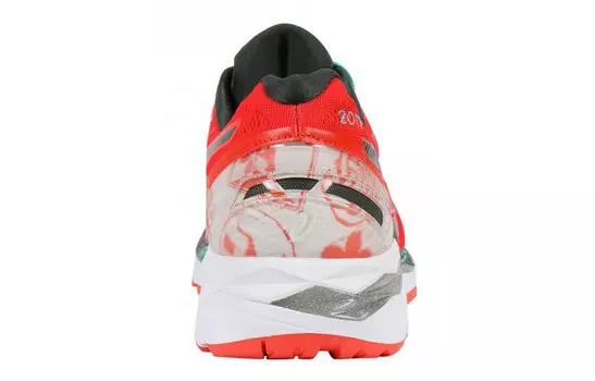 Кроссовки мужские Gel-Kayano 23 с низким верхом, красные/зеленые Asics