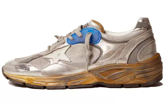 Кроссовки мужские Golden Goose Dad-Star, серебряный / коричневый