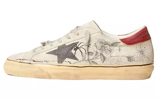 Кроссовки мужские Golden Goose Super-Star Skateboarding, белый / красный