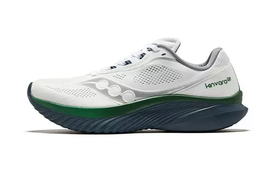 Кроссовки мужские Kinvara 15 с низким верхом, белые/серые Saucony