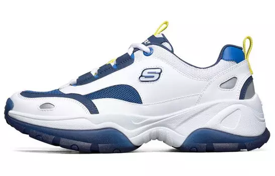 Кроссовки мужские Kozmiks Chunky с низким верхом, синие/белые/желтые Skechers