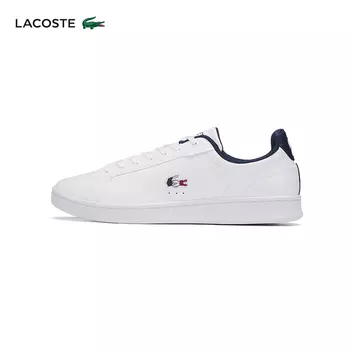 Кроссовки мужские Lacoste из крокодиловой кожи, белый / красный / темно-синий