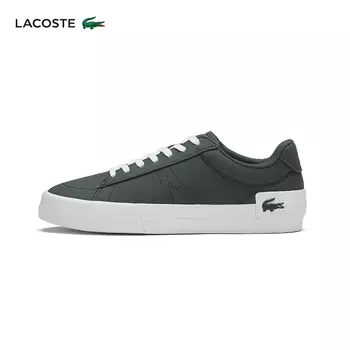 Кроссовки мужские Lacoste из крокодиловой кожи, зеленый / белый