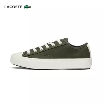 Кроссовки мужские Lacoste повседневные, хаки / белый