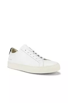 Кроссовки мужские Leather Achilles Retro Low Common Projects, белый/черный