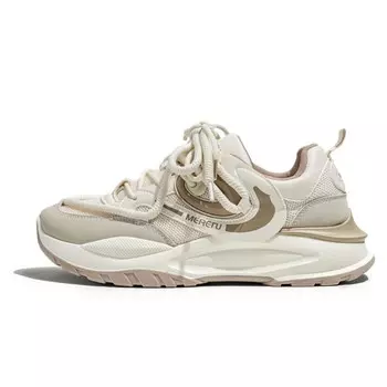 Кроссовки мужские Lifestyle Shoes Men Low-Top Meiretu, кремовый