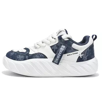 Кроссовки мужские Lifestyle Shoes Men Low-Top Gong Niu Ju Ren, белый/синий