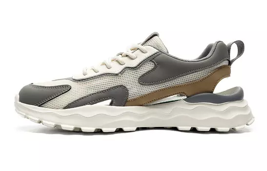 Кроссовки мужские Lifestyle Shoes Men Low-Top Mulinsen, бежевый/серый