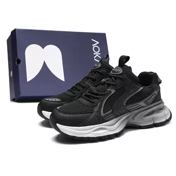 Кроссовки мужские Lifestyle Shoes Men Low-Top Aokang, цвет All black [standard sports shoe size]