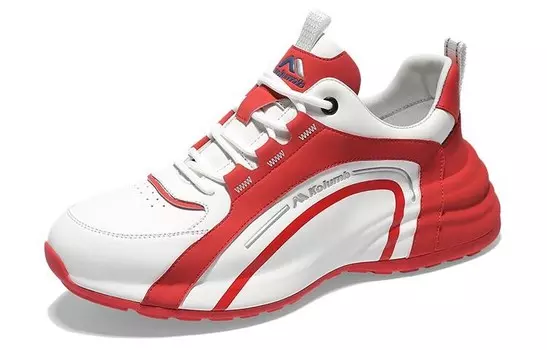 Кроссовки мужские Lifestyle Shoes Men Low-Top Red Kolumb, белый/красный