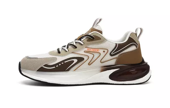 Кроссовки мужские Lifestyle Shoes Men Low-Top Hla, белый/коричневый