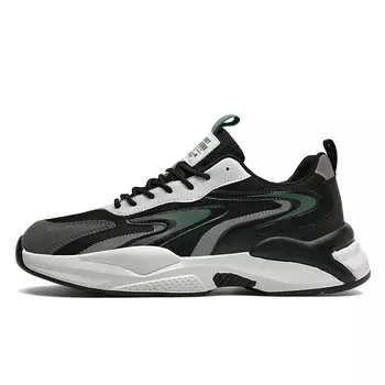 Кроссовки мужские Lifestyle Shoes Men Low-Top Aokang, черный/зеленый