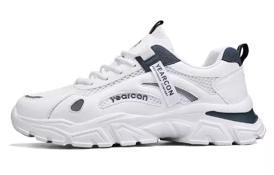 Кроссовки мужские Lifestyle Shoes Men Low-Top Yearcon, белый/зеленый