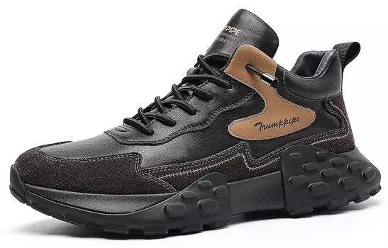 Кроссовки мужские Lifestyle Shoes Men Low-Top Trumppipe, цвет Coffee (Fleece-Lined)