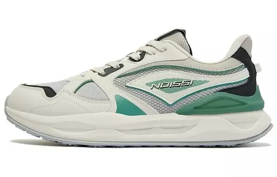 Кроссовки мужские Lifestyle Shoes Men Low-Top Qiaodan, белый/зеленый