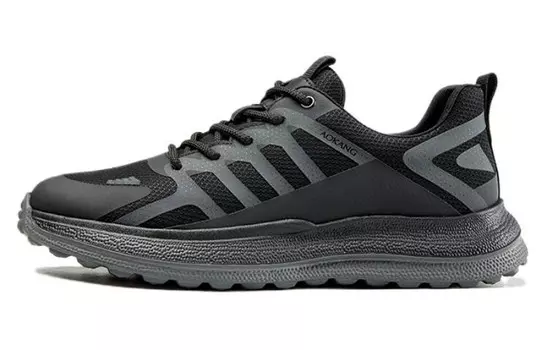 Кроссовки мужские Lifestyle Shoes Men Low-Top Black Gray Aokang