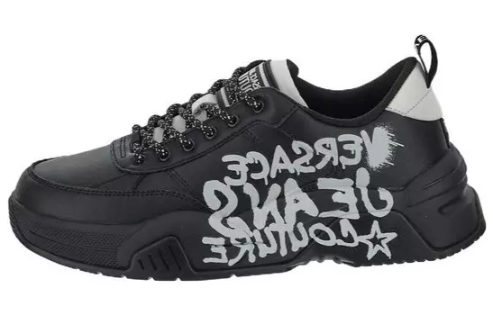 Кроссовки мужские Lifestyle Shoes Men Low-Top Black Versace Jeans Couture