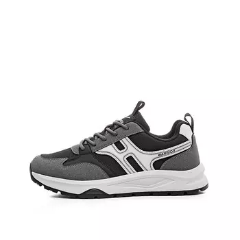 Кроссовки мужские Lifestyle Shoes Men Low-Top Black Gray White Warrior