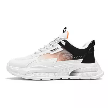 Кроссовки мужские Lifestyle Shoes Men Low-Top Warrior, белый/черный/оранжевый