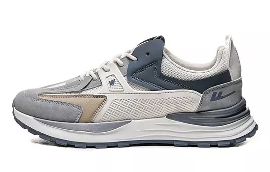 Кроссовки мужские Lifestyle Shoes Men Low-Top Rice Dark Blue Gray Warrior