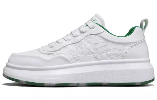 Кроссовки мужские Lifestyle Shoes Men Low-Top Yearcon, белый/коричневый/желтый