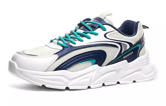 Кроссовки мужские Lifestyle Shoes Men Low-Top Off-white Navy Blue Warrior