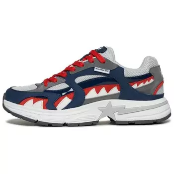 Кроссовки мужские Lifestyle Shoes Men Low-Top Gray Blue Red A Bathing Ape