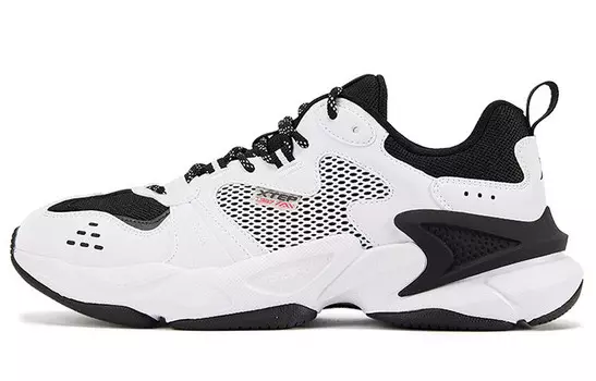 Кроссовки мужские массивные низкие белые/черные Xtep