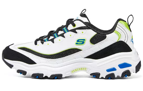 Кроссовки мужские массивные низкие белые/синие/черные Skechers