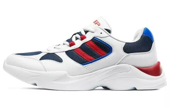 Кроссовки мужские массивные низкие белые/синие Xtep