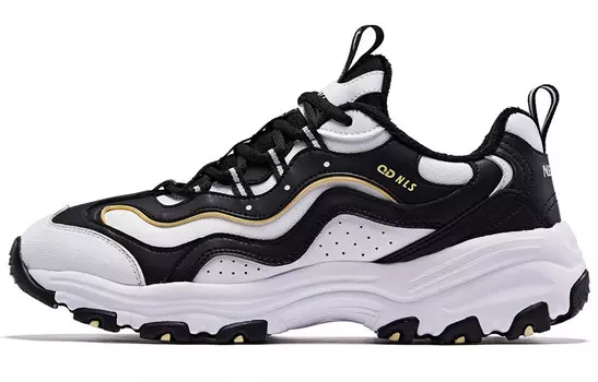 Кроссовки мужские массивные низкие белый черный Qiaodan