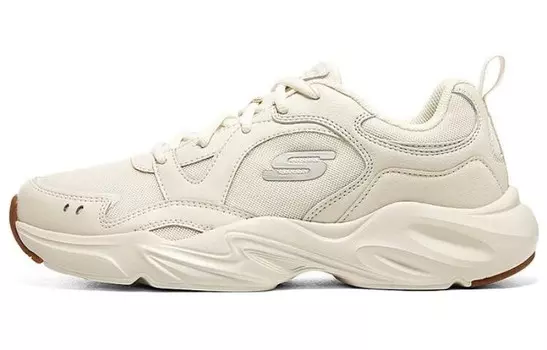 Кроссовки мужские массивные низкие бежевые Skechers