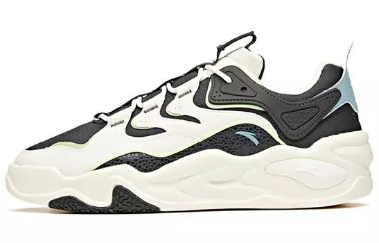 Кроссовки мужские массивные низкие Carbon Gray/Irontone White/Green Green Anta