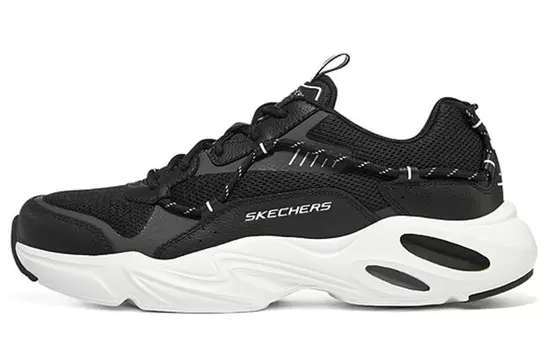Кроссовки мужские массивные низкие черные/белые Skechers