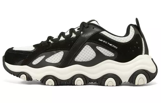 Кроссовки мужские массивные низкие черные/белые Skechers