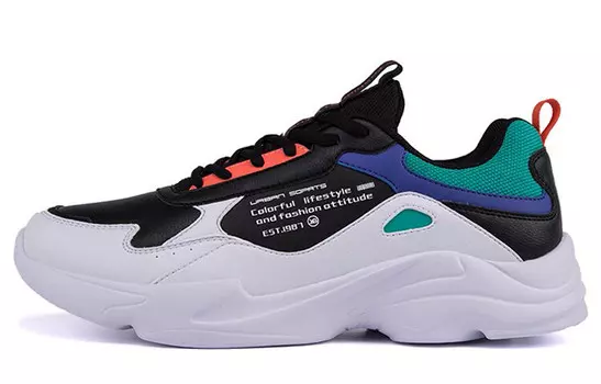 Кроссовки мужские массивные низкие черные/белые Xtep