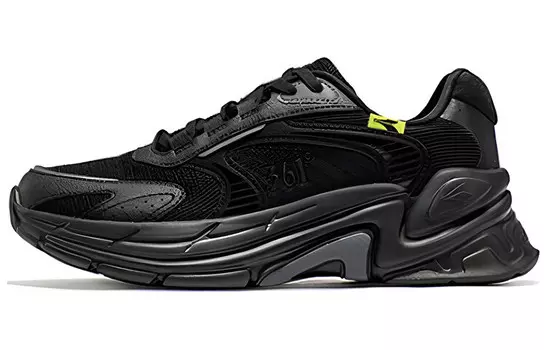 Кроссовки мужские массивные низкие Obsidian Black/Smoke Grey 361°