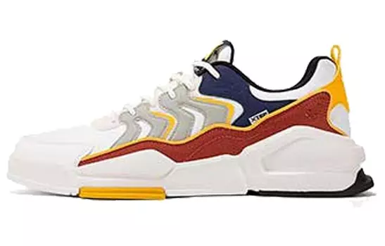 Кроссовки мужские массивные низкие Sail White/Ravl/полночно-синий Xtep