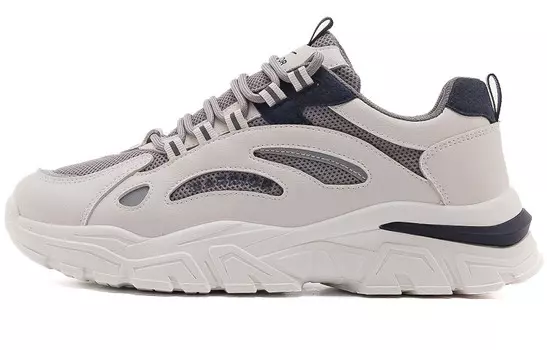 Кроссовки мужские массивные низкие серые/темно-синие Warrior