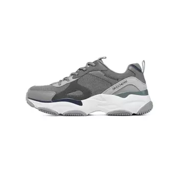 Кроссовки мужские массивные низкие серые/темно-синие/белые Skechers