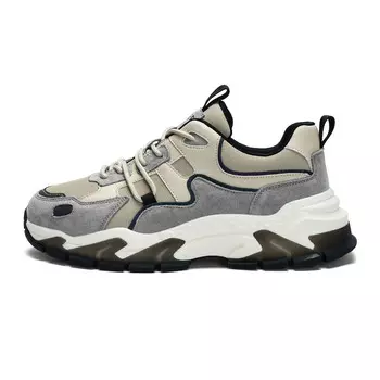 Кроссовки мужские массивные низкие Star Shine Sand/Climbing Ash Jeep Spirit, цвет Premium Feel - Climbing Gray [Real Leather]