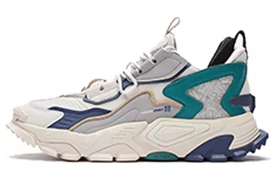 Кроссовки мужские массивные Shanhai Collection Low-top серые/зеленые Xtep