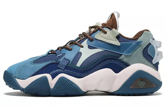 Кроссовки мужские массивные средней высоты темно-синие/безумная орхидея Peak