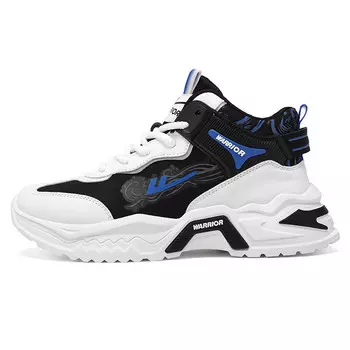 Кроссовки мужские массивные высокие Warrior, белый/черный/синий