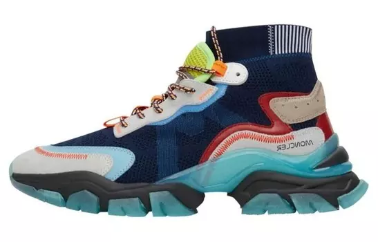 Кроссовки мужские Moncler Leave No Trace High, синий / белый