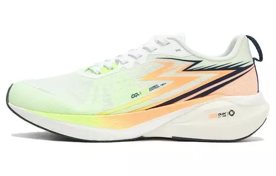 Кроссовки мужские низкие 361 Degrees белые / флуоресцентные кремово-розовые 361°