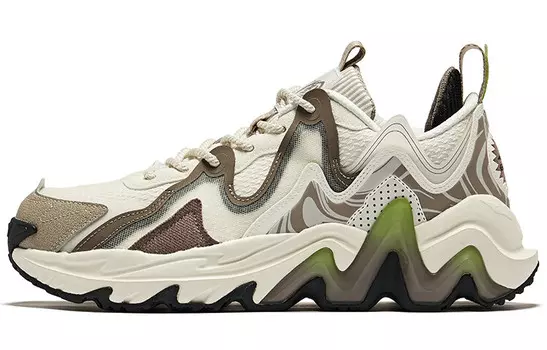 Кроссовки мужские низкие Aber-bud белый коричневый каменные Erke