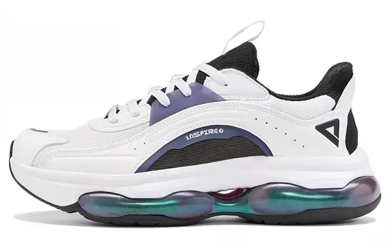 Кроссовки мужские низкие белые/черные Peak