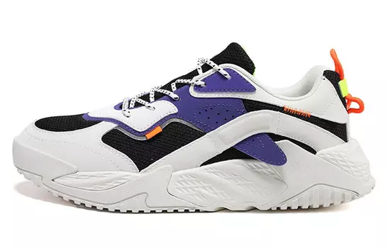 Кроссовки мужские низкие белые/черные Peak