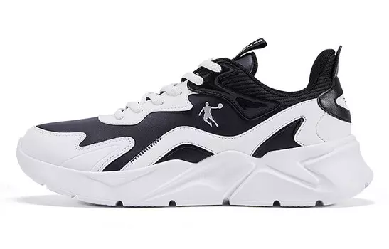 Кроссовки мужские низкие белые/черные Qiaodan